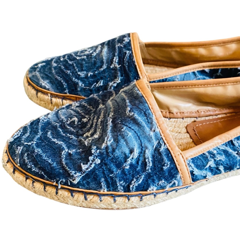 JOHNSTON & MURPHY Jaden Espadrille Italian Floral Cork Blue - Picture 8 of 14